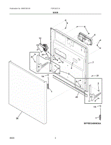 03 - Door parts for Electrolux Dishwasher FDPC4221AW1A from AppliancePartsPros.com