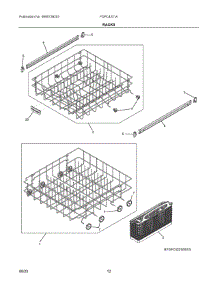 07 - Racks parts for Electrolux Dishwasher FDPC4221AW2A from AppliancePartsPros.com