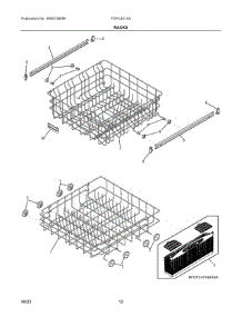 07 - Racks parts for Electrolux Dishwasher FDPC4314AS0A from AppliancePartsPros.com