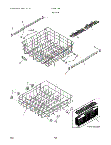 07 - Racks parts for Electrolux Dishwasher FDPH4316AS0A from AppliancePartsPros.com