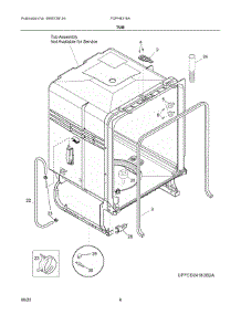 04 - Tub parts for Electrolux Dishwasher FDPH4316AW0A from AppliancePartsPros.com