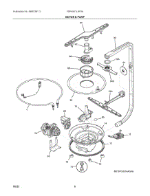 05 - Motor & Pump parts for Electrolux Dishwasher FDPH431LAF0A from AppliancePartsPros.com