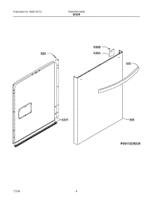 03 - Door parts for Electrolux Dishwasher FDSH4501AS0A from AppliancePartsPros.com