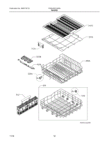 07 - Racks parts for Electrolux Dishwasher FDSH4501AS0A from AppliancePartsPros.com