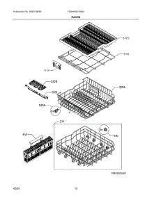 07 - Racks parts for Electrolux Dishwasher FDSH4501AS4A from AppliancePartsPros.com