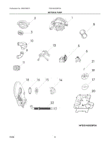 05 - Motor & Pump parts for Electrolux Dishwasher FDSH4502BF0A from AppliancePartsPros.com
