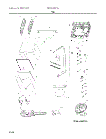 04 - Tub&Frame parts for Electrolux Dishwasher FDSH4502BF0A from AppliancePartsPros.com