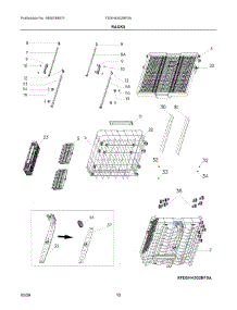 06 - Racks parts for Electrolux Dishwasher FDSH4502BF0A from AppliancePartsPros.com