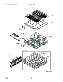07 - Racks parts for Electrolux Dishwasher FDSH450LAF4A from AppliancePartsPros.com