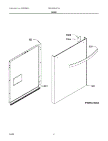 03 - Door parts for Electrolux Washer FDSH450LAF5A from AppliancePartsPros.com