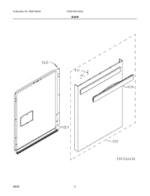 03 - Door parts for Electrolux Washer FDSP4401AS0A from AppliancePartsPros.com