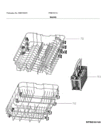 Racks parts for Electrolux Dishwasher FFBD1831UB from AppliancePartsPros.com