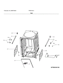 Tub parts for Electrolux Dishwasher FFBD1831UB from AppliancePartsPros.com