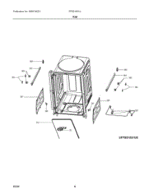 04 - Tub parts for Electrolux Dishwasher FFBD1831UB0A from AppliancePartsPros.com