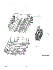 07 - Racks parts for Electrolux Dishwasher FFBD1831UB0A from AppliancePartsPros.com