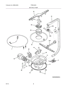 09 - Motor & Pump parts for Electrolux Dishwasher FFBD2406NS1A from AppliancePartsPros.com