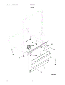 11 - Frame parts for Electrolux Dishwasher FFBD2406NS1A from AppliancePartsPros.com