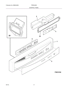 03 - Control Panel parts for Electrolux Dishwasher FFBD2406NS1A from AppliancePartsPros.com