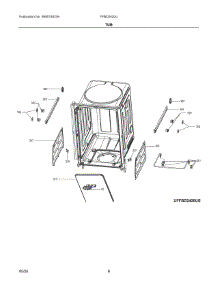 04 - Tub parts for Electrolux Dishwasher FFBD2420US0A from AppliancePartsPros.com