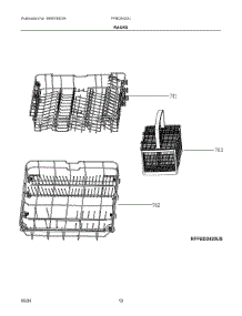 07 - Racks parts for Electrolux Dishwasher FFBD2420UW0A from AppliancePartsPros.com
