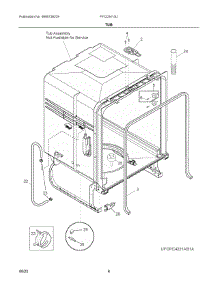 04 - Tub parts for Electrolux Dishwasher FFCD2413UB6B from AppliancePartsPros.com