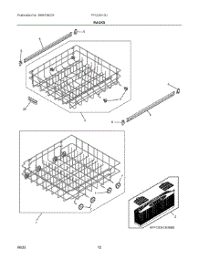 07 - Racks parts for Electrolux Dishwasher FFCD2413UB6B from AppliancePartsPros.com