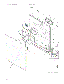 03 - Door parts for Electrolux Dishwasher FFCD2413US6B from AppliancePartsPros.com