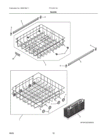 07 - Racks parts for Electrolux Dishwasher FFCD2413UW5A from AppliancePartsPros.com