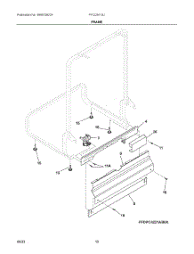 06 - Frame parts for Electrolux Dishwasher FFCD2413UW6B from AppliancePartsPros.com