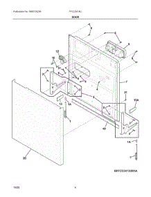 03 - Door parts for Electrolux Dishwasher FFCD2418UB3A from AppliancePartsPros.com