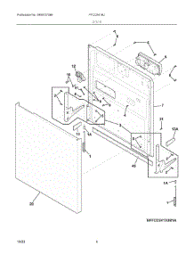 03 - Door parts for Electrolux Dishwasher FFCD2418US4A from AppliancePartsPros.com