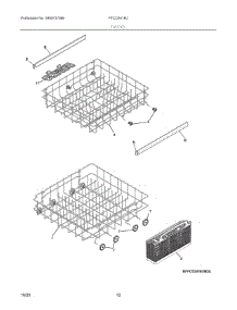 07 - Racks parts for Electrolux Dishwasher FFCD2418US4A from AppliancePartsPros.com