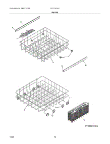 07 - Racks parts for Electrolux Dishwasher FFCD2418UW3A from AppliancePartsPros.com