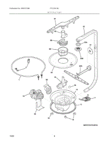 05 - Motor & Pump parts for Electrolux Dishwasher FFCD2418UW4A from AppliancePartsPros.com