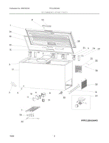 02 - Recommened Spare Parts parts for Electrolux Freezer FFCL2042AW from AppliancePartsPros.com