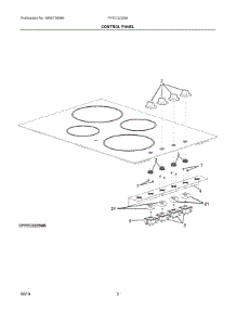 02 - Control Panel parts for Electrolux Cooktop FFEC3225MBB from AppliancePartsPros.com