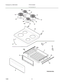 04 - Top / Drawer parts for Electrolux Range FFEF3016VBG from AppliancePartsPros.com