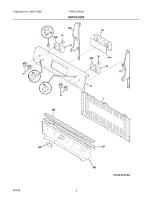 02 - Backguard parts for Electrolux Range FFEF3016VSA from AppliancePartsPros.com