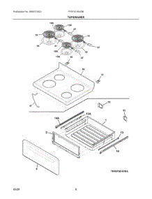 04 - Top / Drawer parts for Electrolux Range FFEF3016VWB from AppliancePartsPros.com