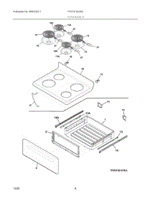 04 - Top / Drawer parts for Electrolux Range FFEF3016VWG from AppliancePartsPros.com