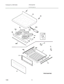 04 - Top / Drawer parts for Electrolux Range FFEF3054TBT from AppliancePartsPros.com