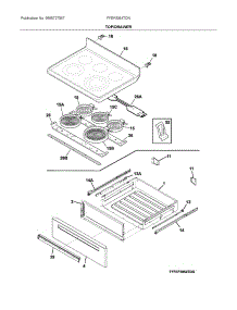 Top / Drawer parts for Electrolux Range FFEF3054TDN from AppliancePartsPros.com