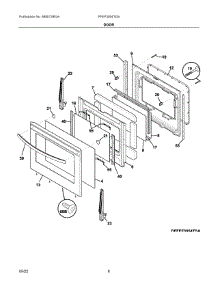 05 - Door parts for Electrolux Range FFEF3054TDS from AppliancePartsPros.com