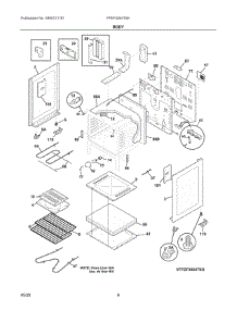 03 - Body parts for Electrolux Range FFEF3054TSK from AppliancePartsPros.com