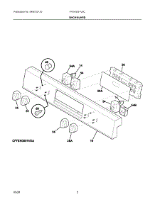 02 - Backguard parts for Electrolux Range FFEH3051VSC from AppliancePartsPros.com