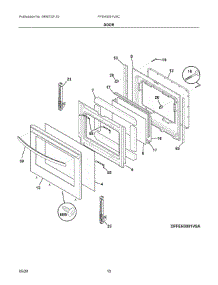 05 - Door parts for Electrolux Range FFEH3051VSC from AppliancePartsPros.com