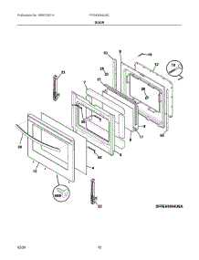05 - Door parts for Electrolux Range FFEH3054USC from AppliancePartsPros.com