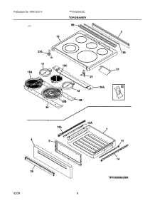 04 - Top / Drawer parts for Electrolux Range FFEH3054USC from AppliancePartsPros.com