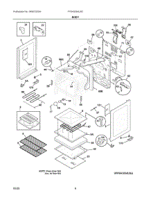 03 - Body parts for Electrolux Range FFEH3054USD from AppliancePartsPros.com