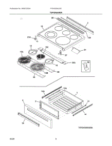 04 - Top / Drawer parts for Electrolux Range FFEH3054USD from AppliancePartsPros.com